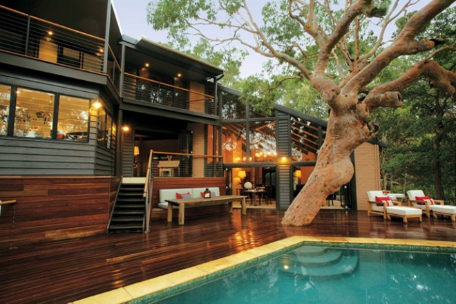 Australian house on a wild beach