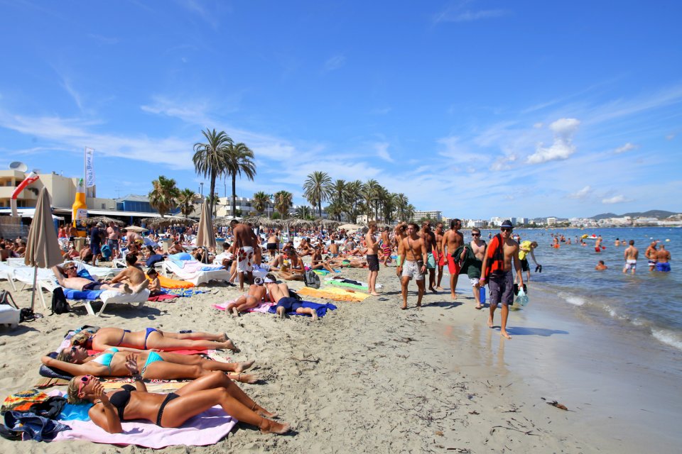 Playa d’en Bossa, Ibiza, Spain